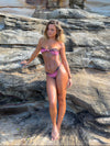 Lonlinna bikini with stripes - Pink/brown