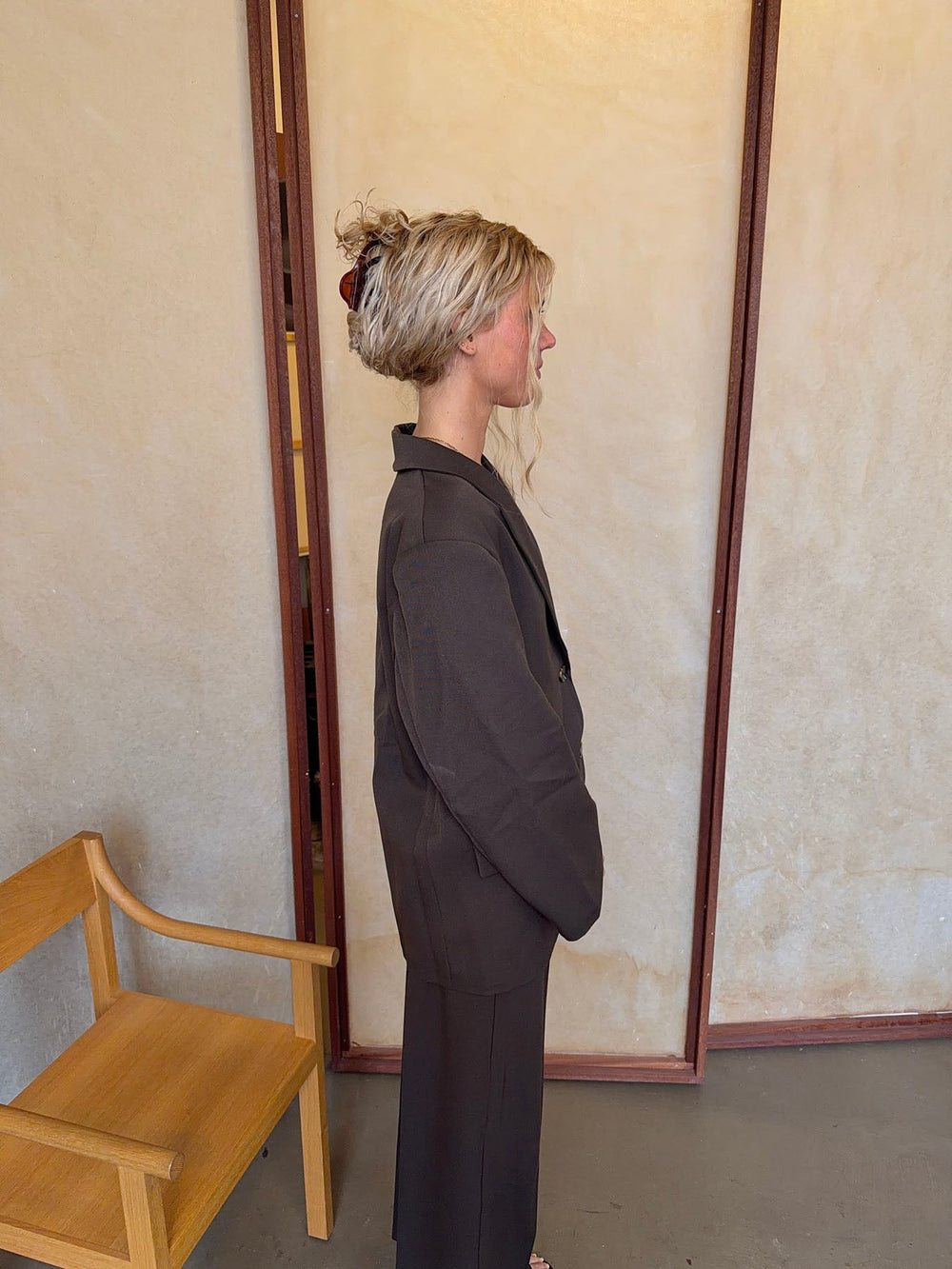 Kornelia oversized blazer - Brown