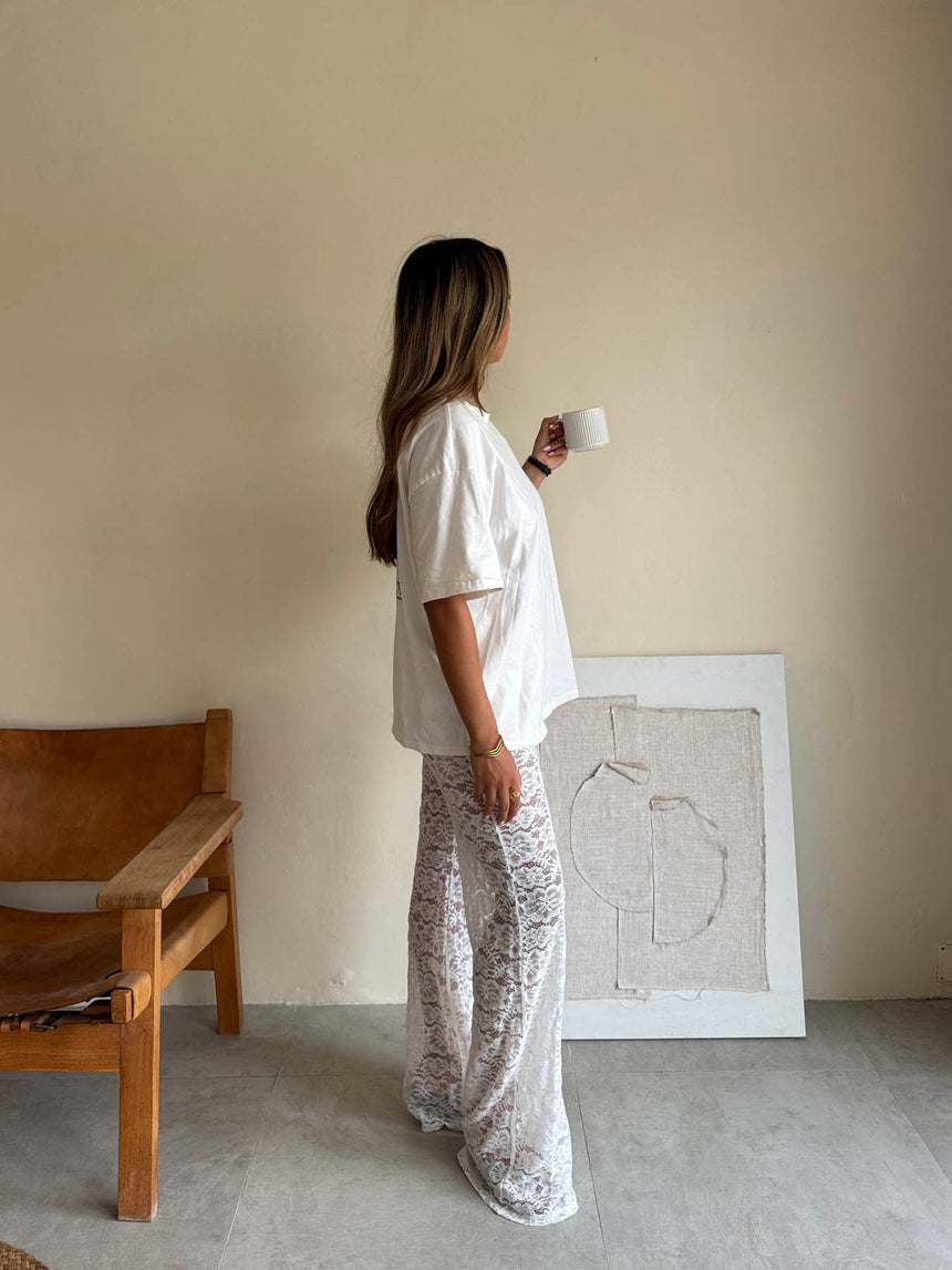 Marla lace pants - White