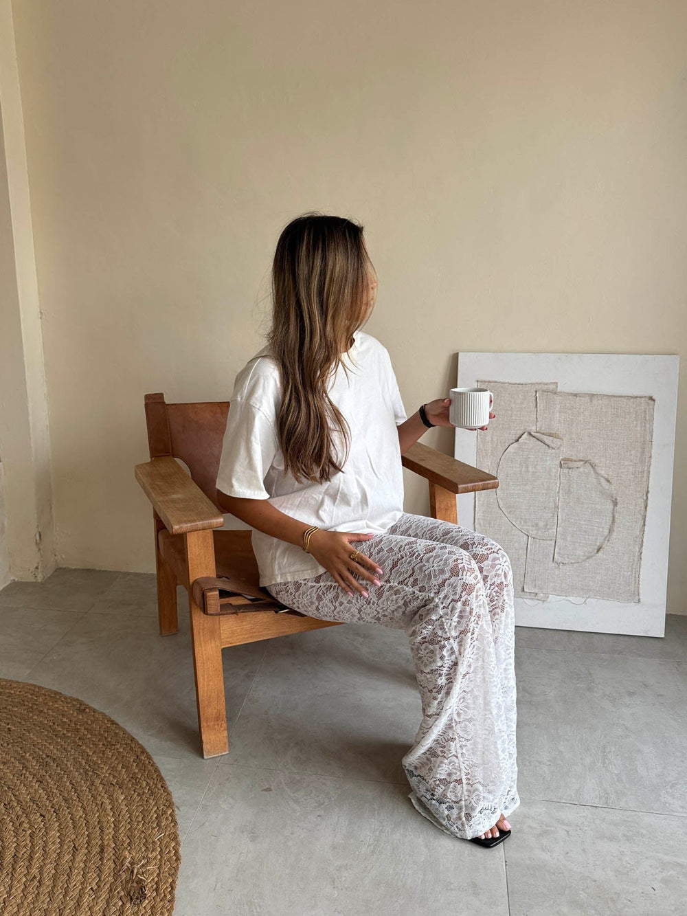 Marla lace pants - White