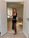 Lacy skirt with lace - Black