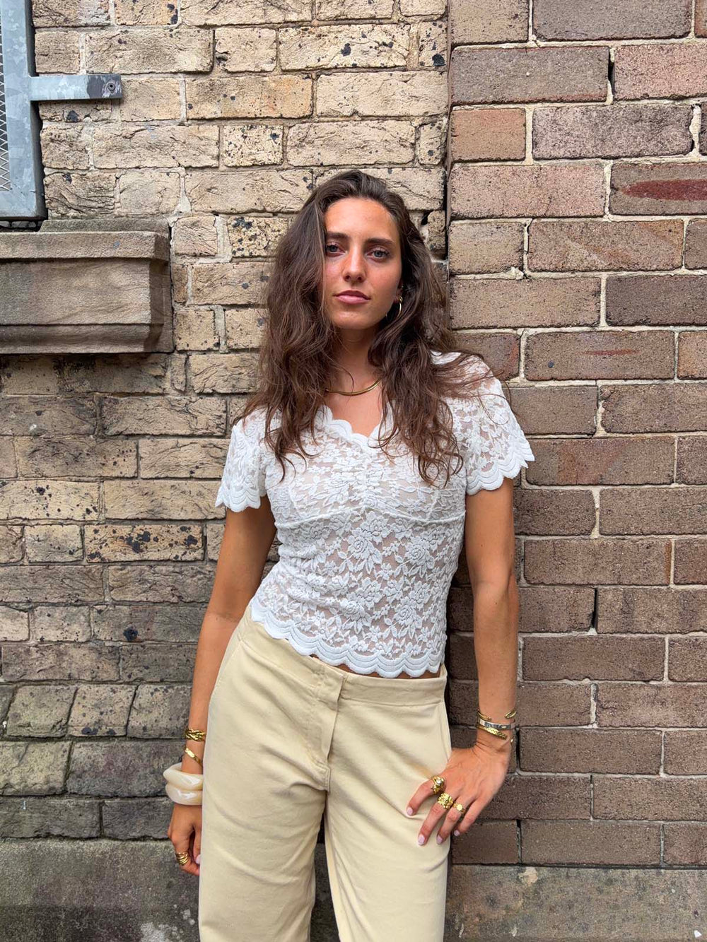 Isabel lace blouse - White