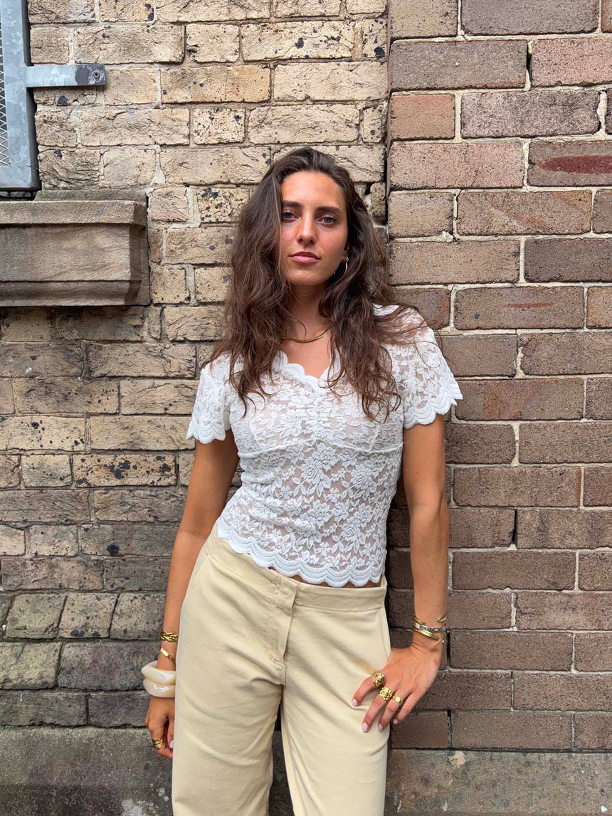 Isabel lace blouse - White