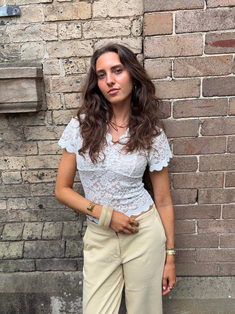 Isabel lace blouse - White