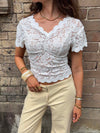 Isabel lace blouse - White