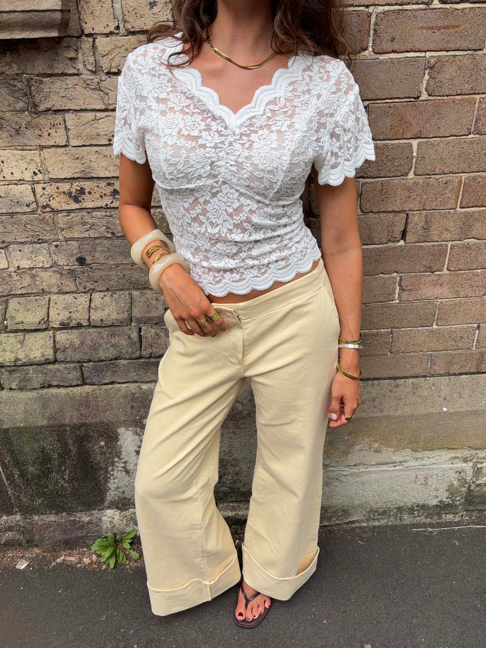 Isabel lace blouse - White