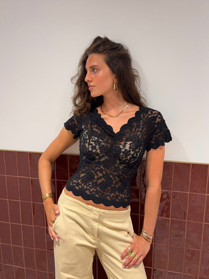 Isabel lace blouse - Black
