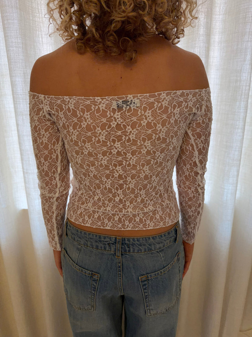 Inez lace blouse - White