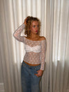 Inez lace blouse - White