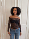 Inez lace blouse - Black