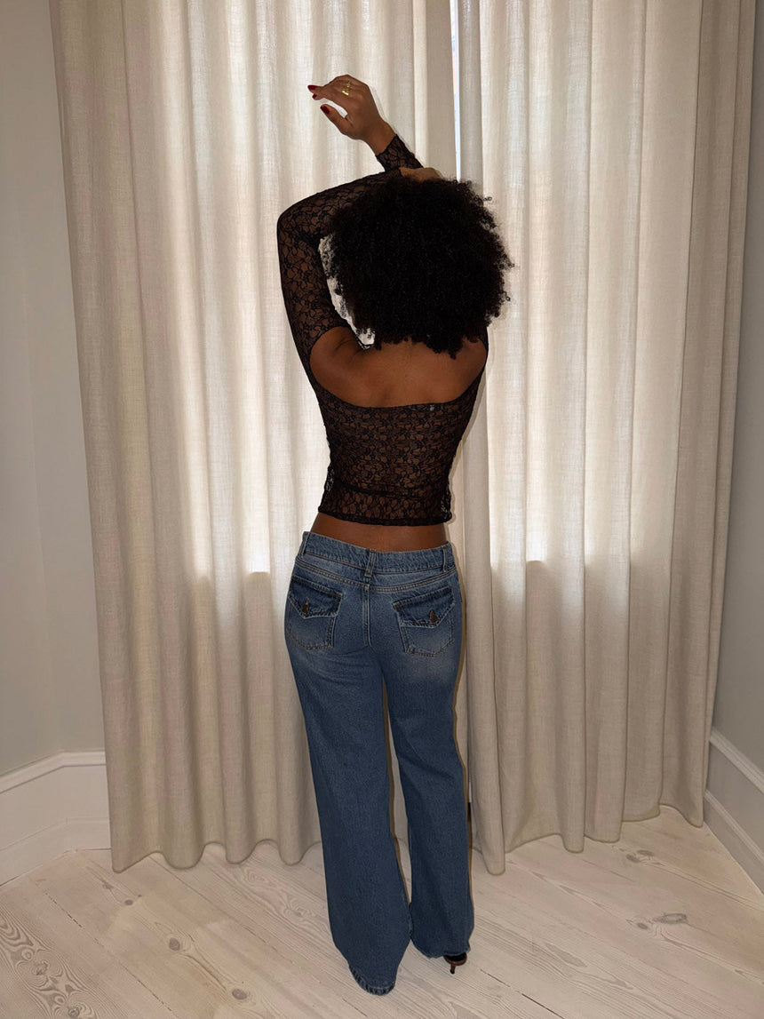 Inez lace blouse - Black