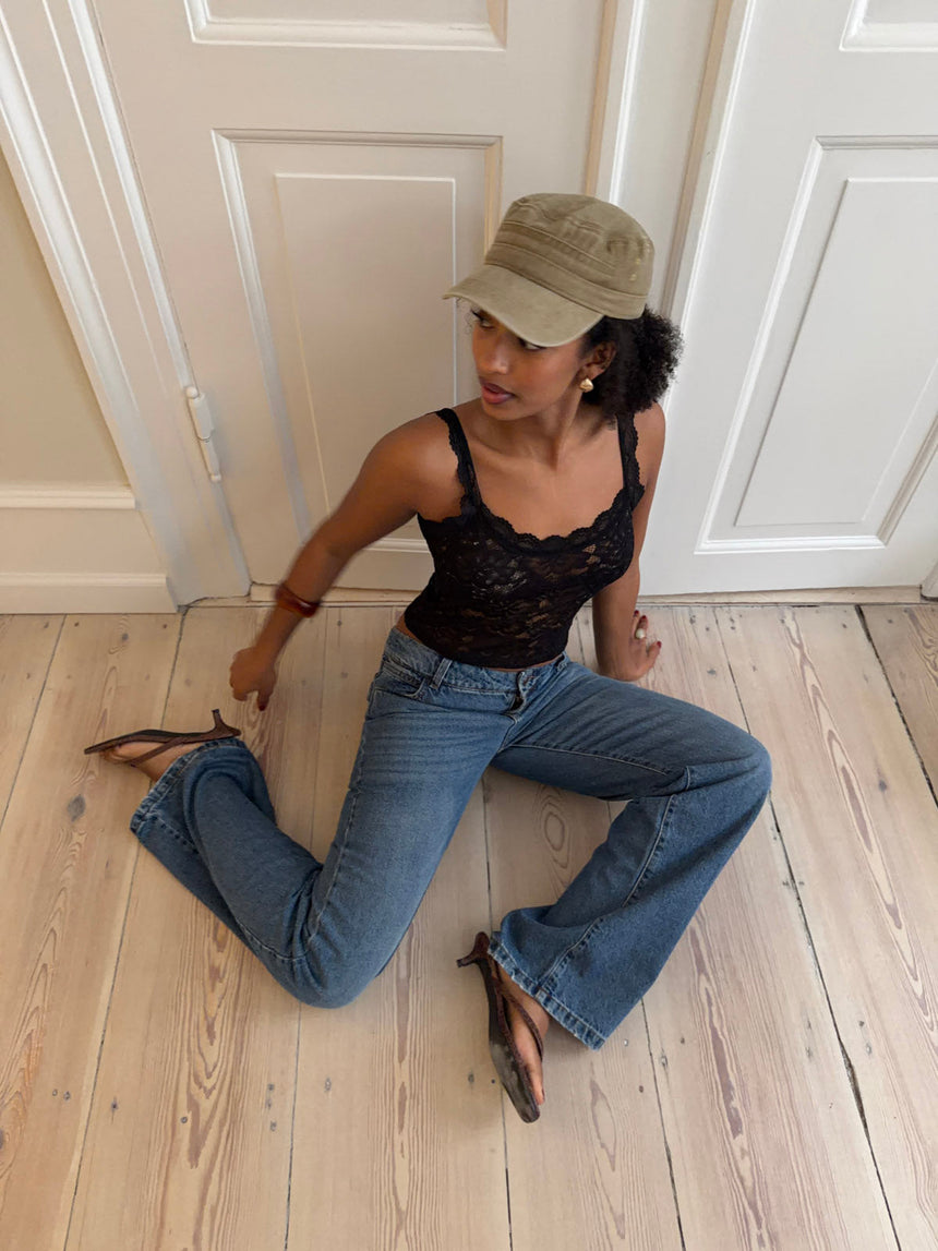 Marina lace top - Black