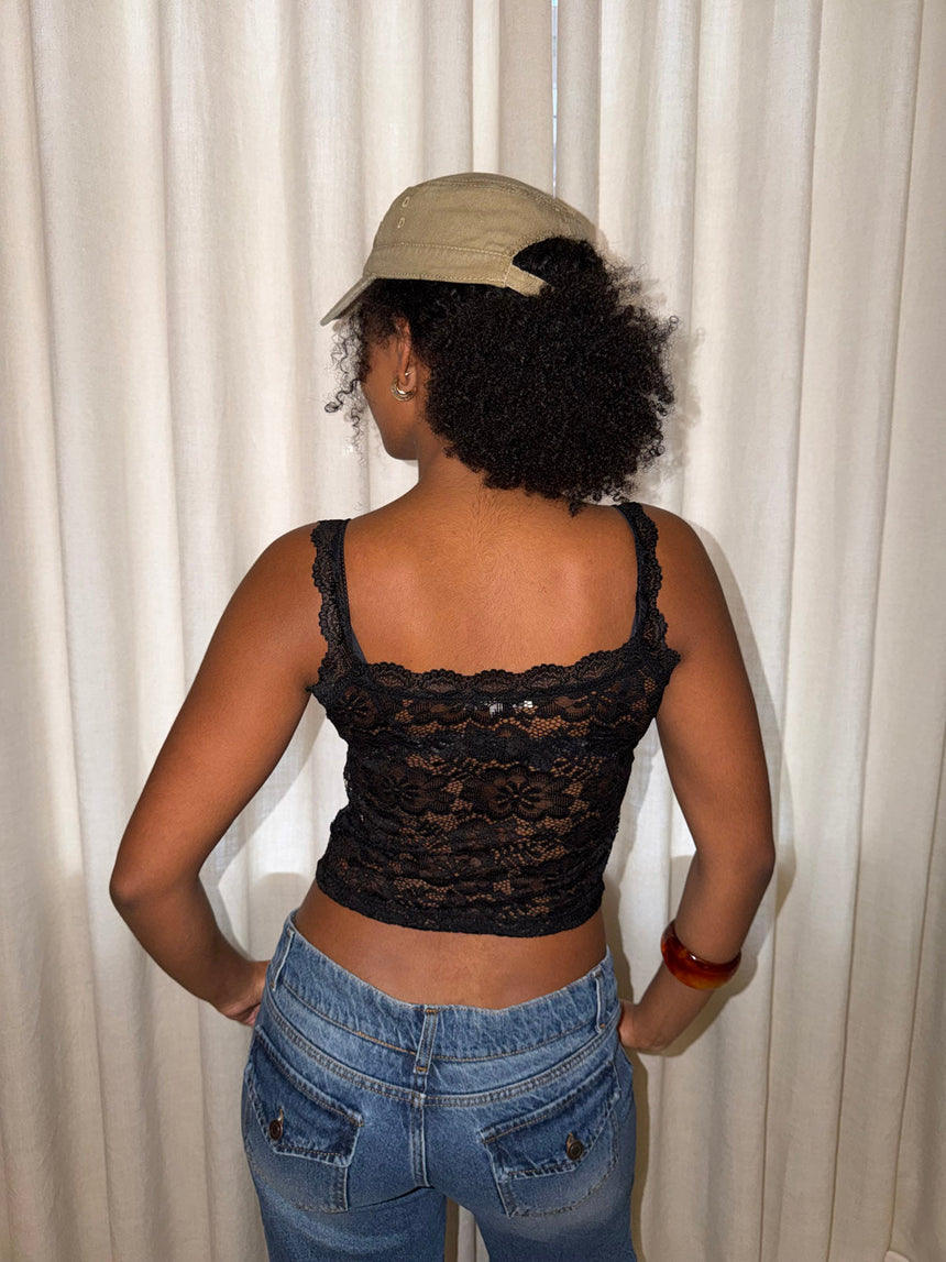 Marina lace top - Black