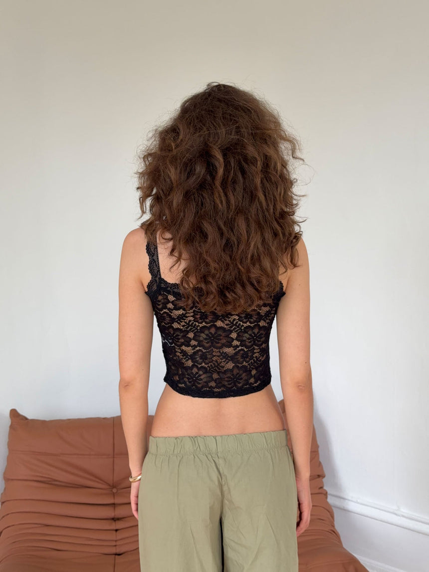 Marina lace top - Black