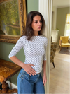 Deva blouse with polkadots - White/Black