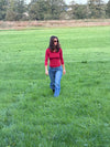 Tessy blouse with 3/4 sleeves - Red