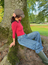 Tessy blouse with 3/4 sleeves - Red
