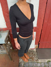 Penny blouse with 3/4 sleeves - Black