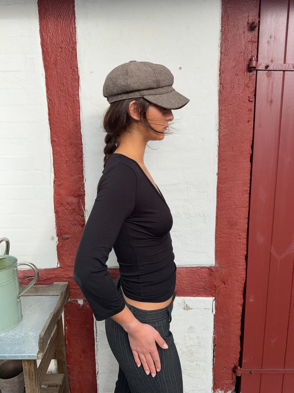 Penny blouse with 3/4 sleeves - Black
