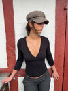 Penny blouse with 3/4 sleeves - Black