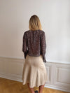 Kara blouse with tie detail – Brown