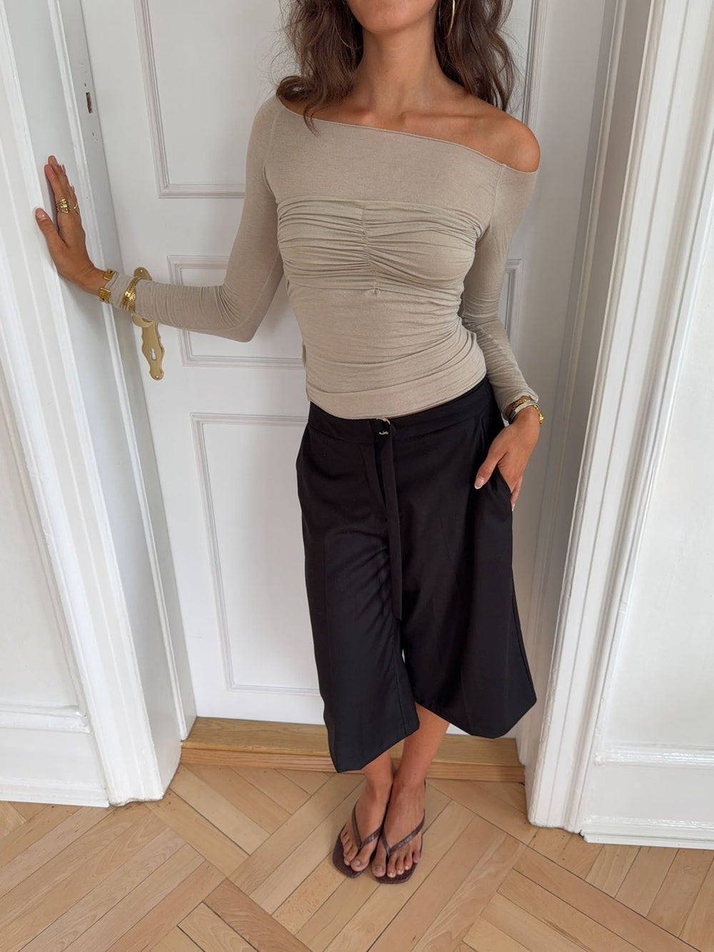Margit blouse with details - Beige