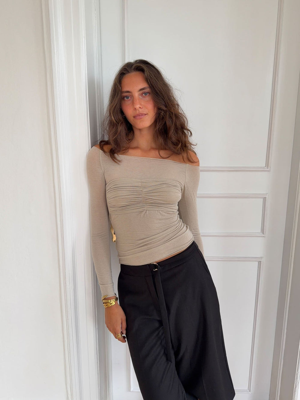 Margit blouse with details - Beige