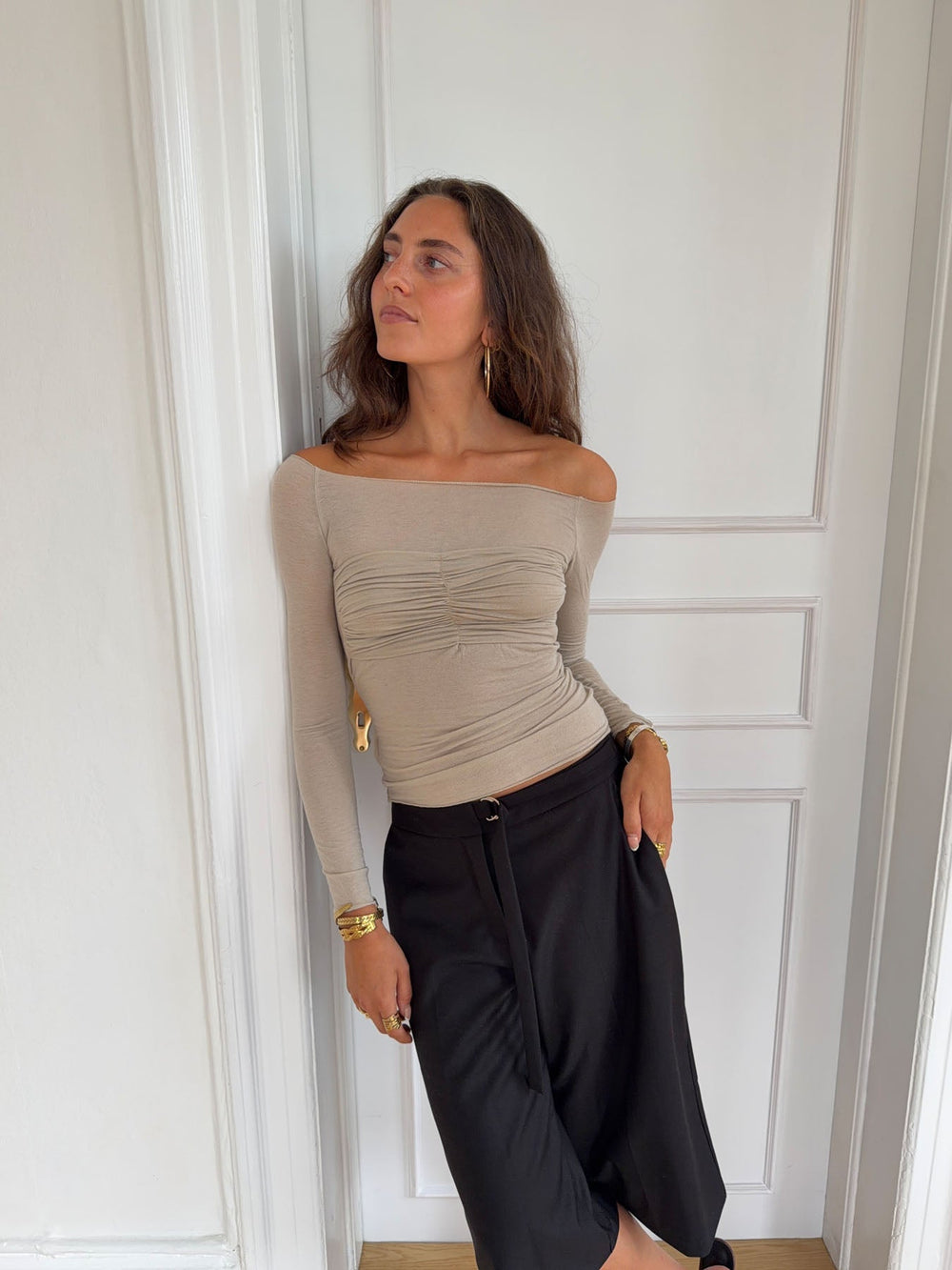 Margit blouse with details - Beige