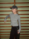 Astina blouse with hoodie - Grey