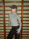 Astina blouse with hoodie - Grey