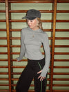 Astina blouse with hoodie - Grey