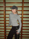 Astina blouse with hoodie - Grey