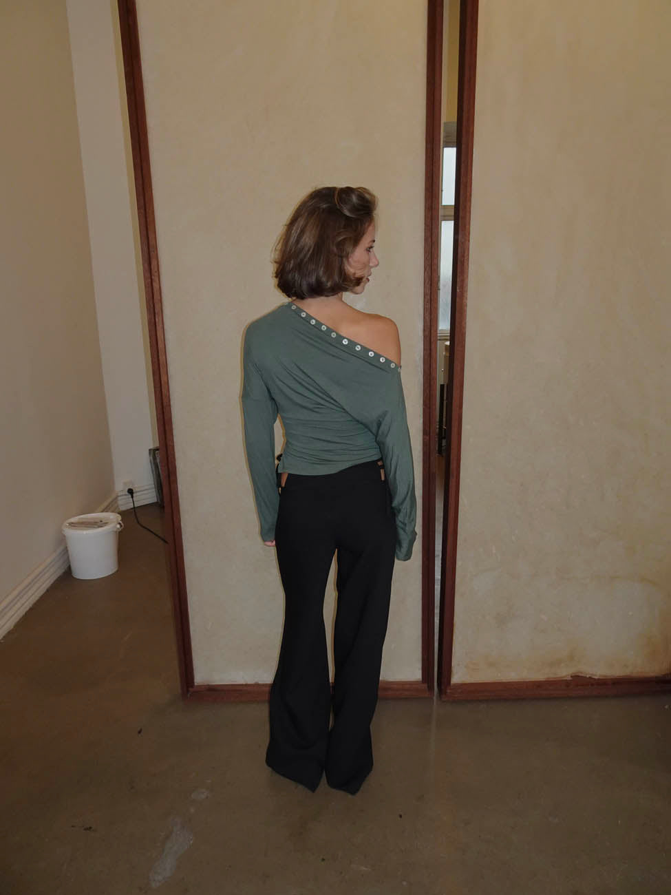 Ukana blouse with buttons - Khaki