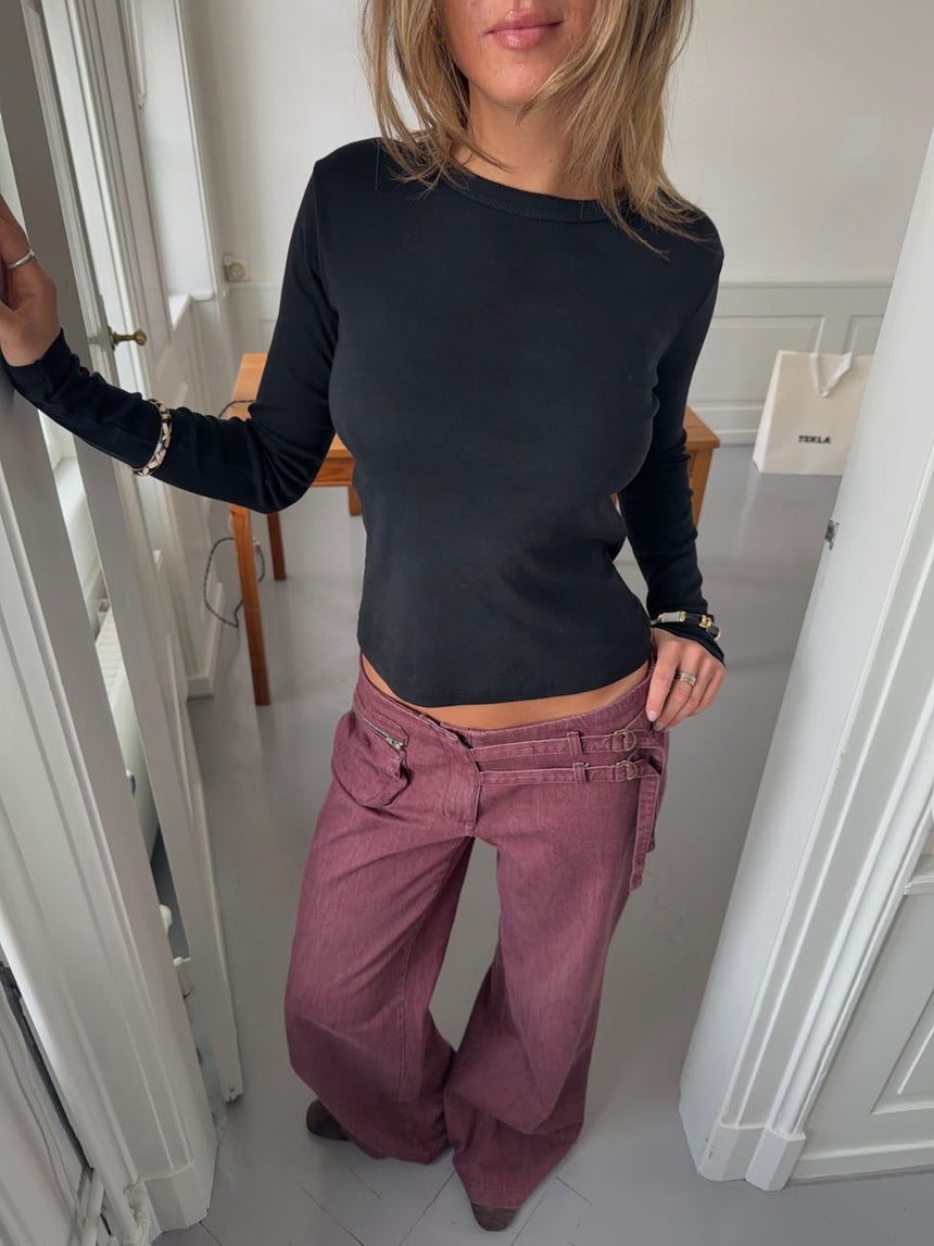 Roleo blouse with long sleeves - Black