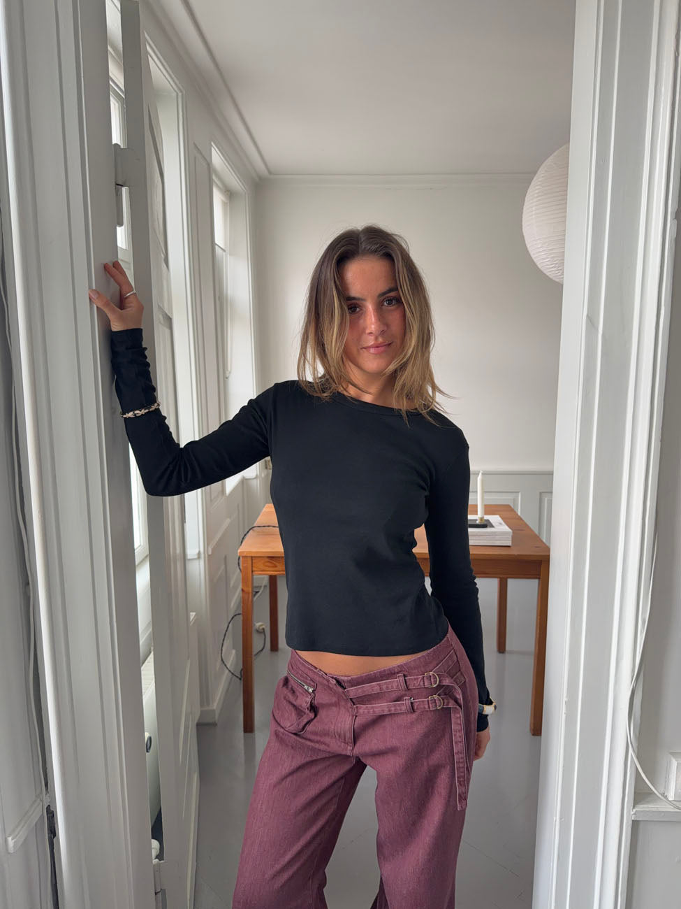 Roleo blouse with long sleeves - Black