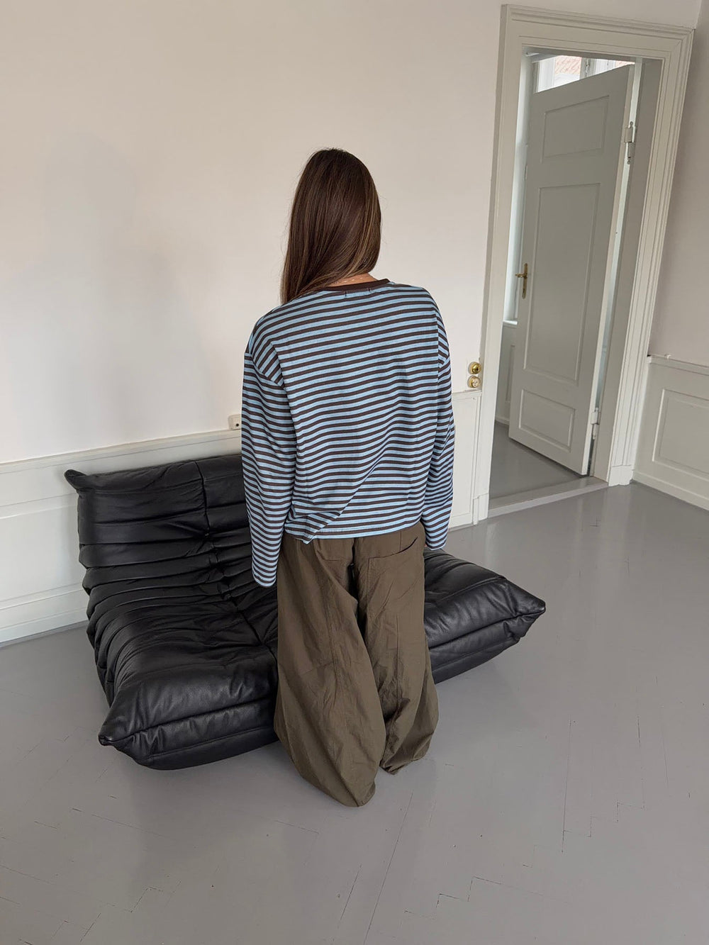 Lura striped blouse - Blue/brown