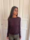 Suzy blouse with stripes - Bordeaux and black