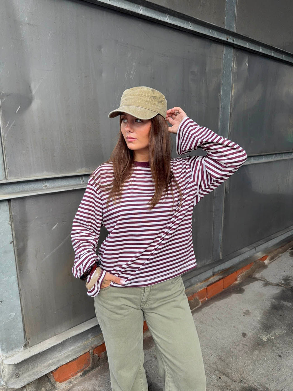 Lura blouse with stripes - Red/white