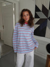 Vera blouse with stripes  - Red/white/blue