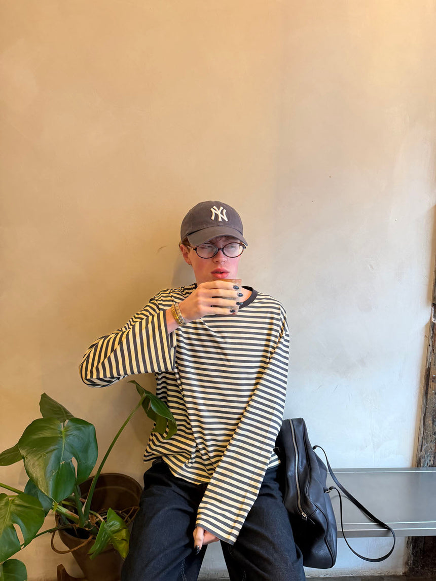 Lura striped blouse - Yellow/grey