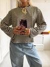 Lura striped blouse - Yellow/grey