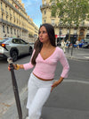 Penny 3/4 Sleeve Blouse – Pink