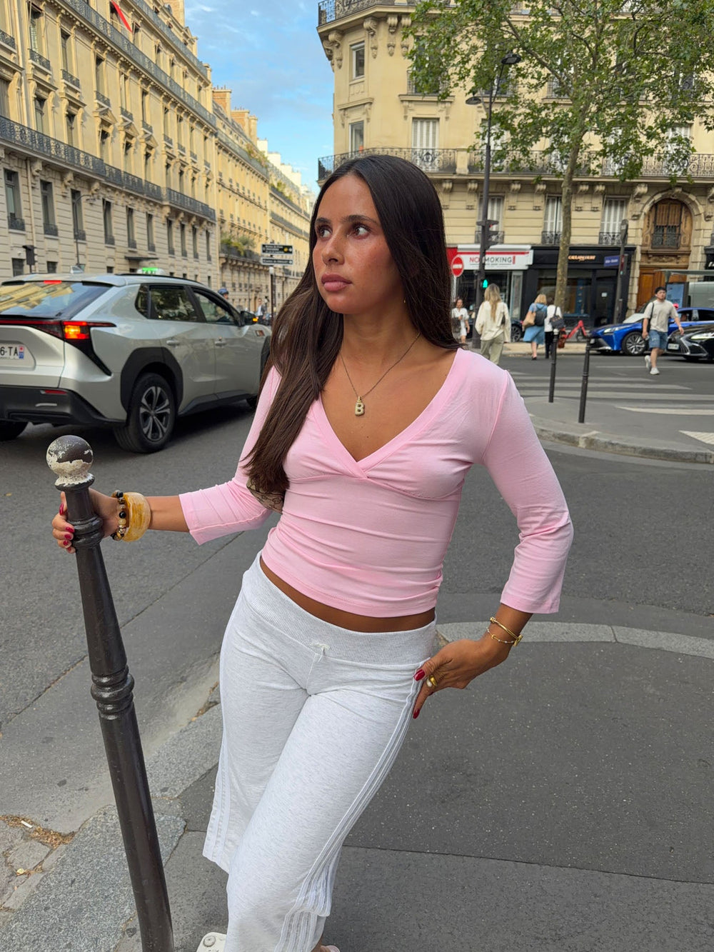 Penny 3/4 Sleeve Blouse – Pink