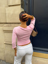 Penny 3/4 Sleeve Blouse – Pink