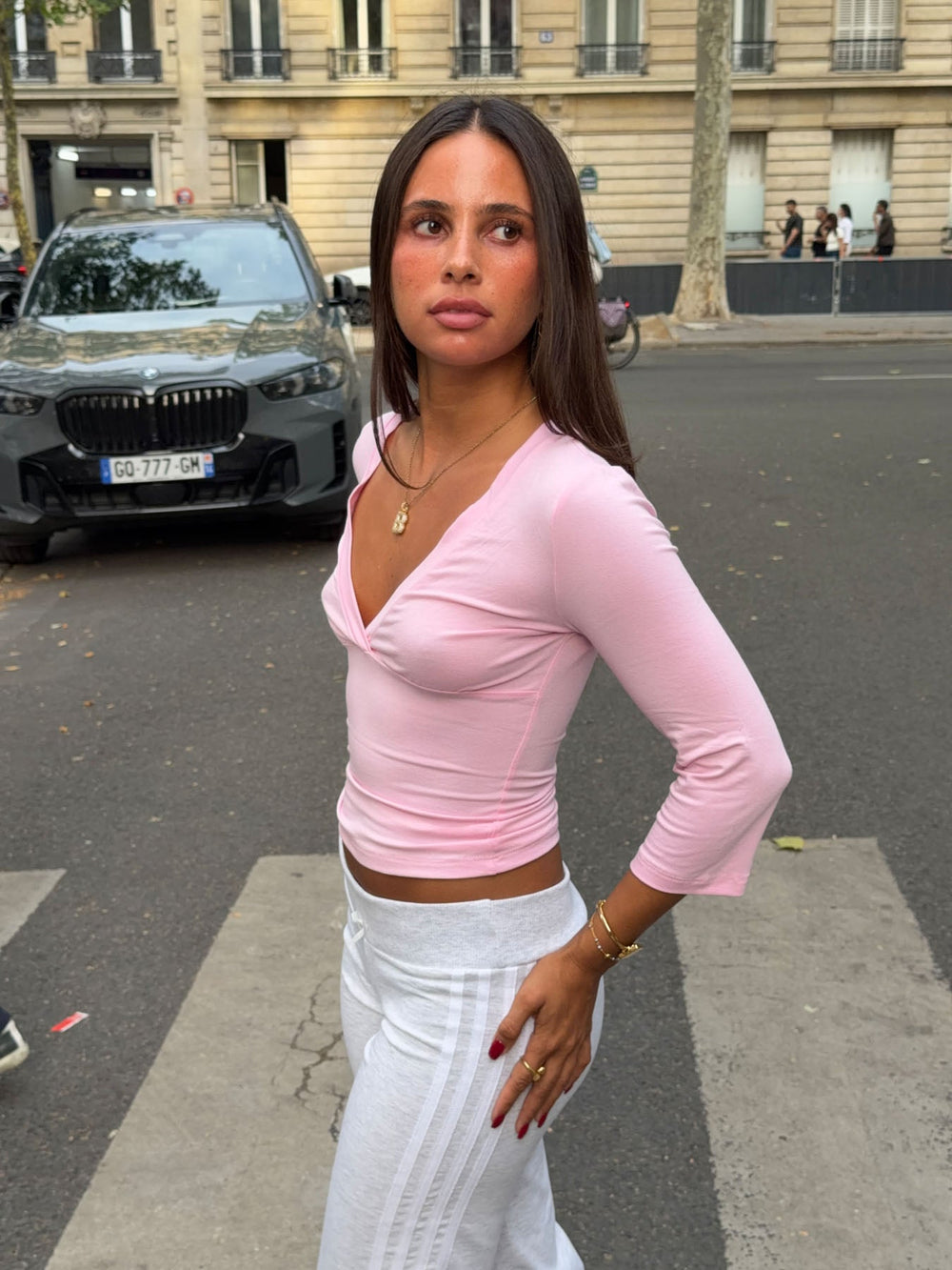 Penny 3/4 Sleeve Blouse – Pink
