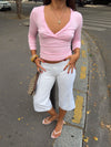 Penny 3/4 Sleeve Blouse – Pink
