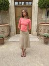 Tessy blouse with 3/4 sleeves - Coral