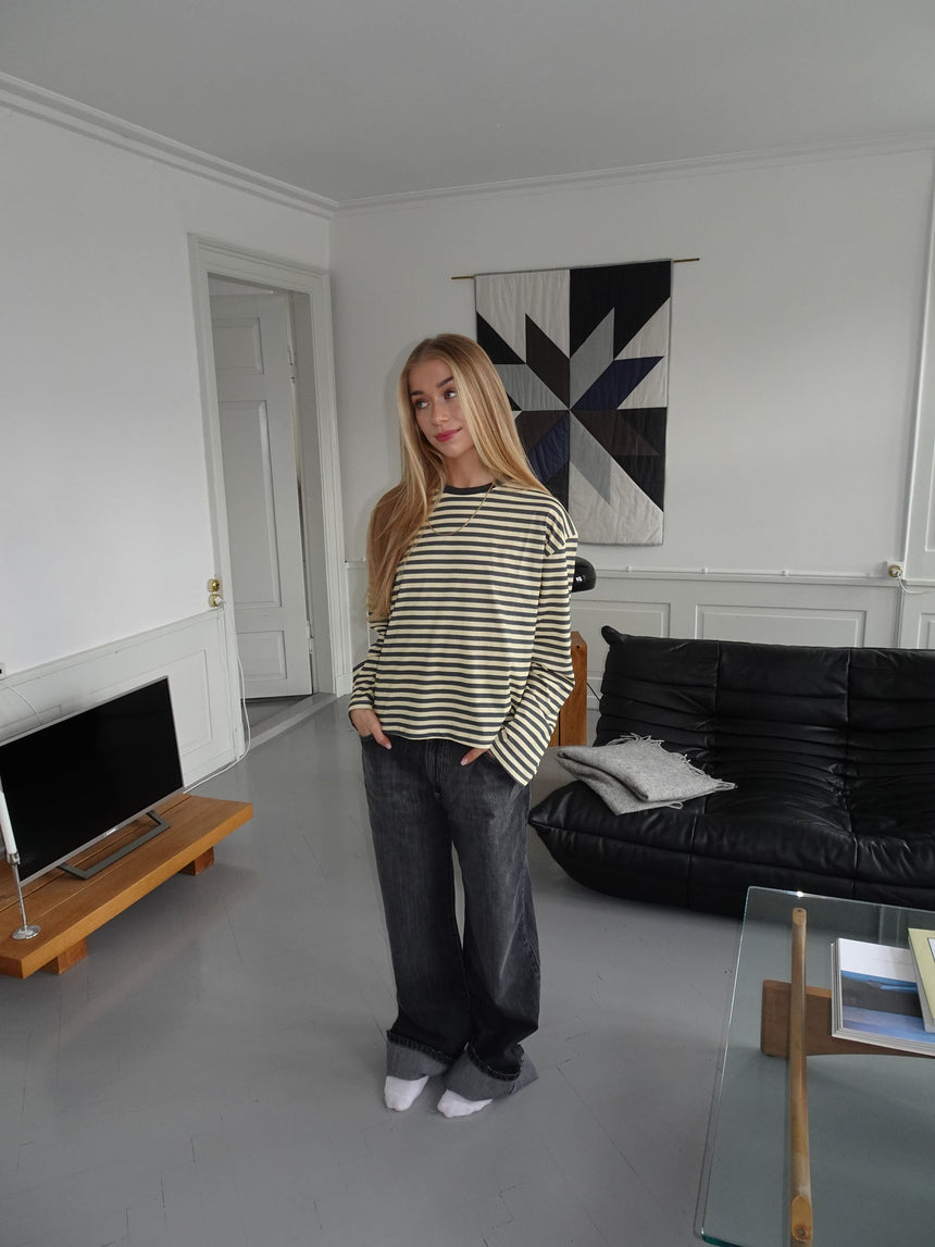 Lura striped blouse - Yellow/grey