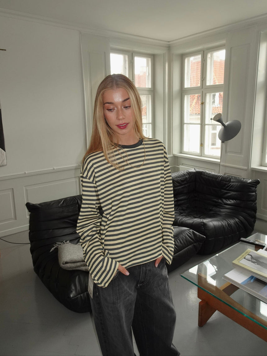 Lura striped blouse - Yellow/grey