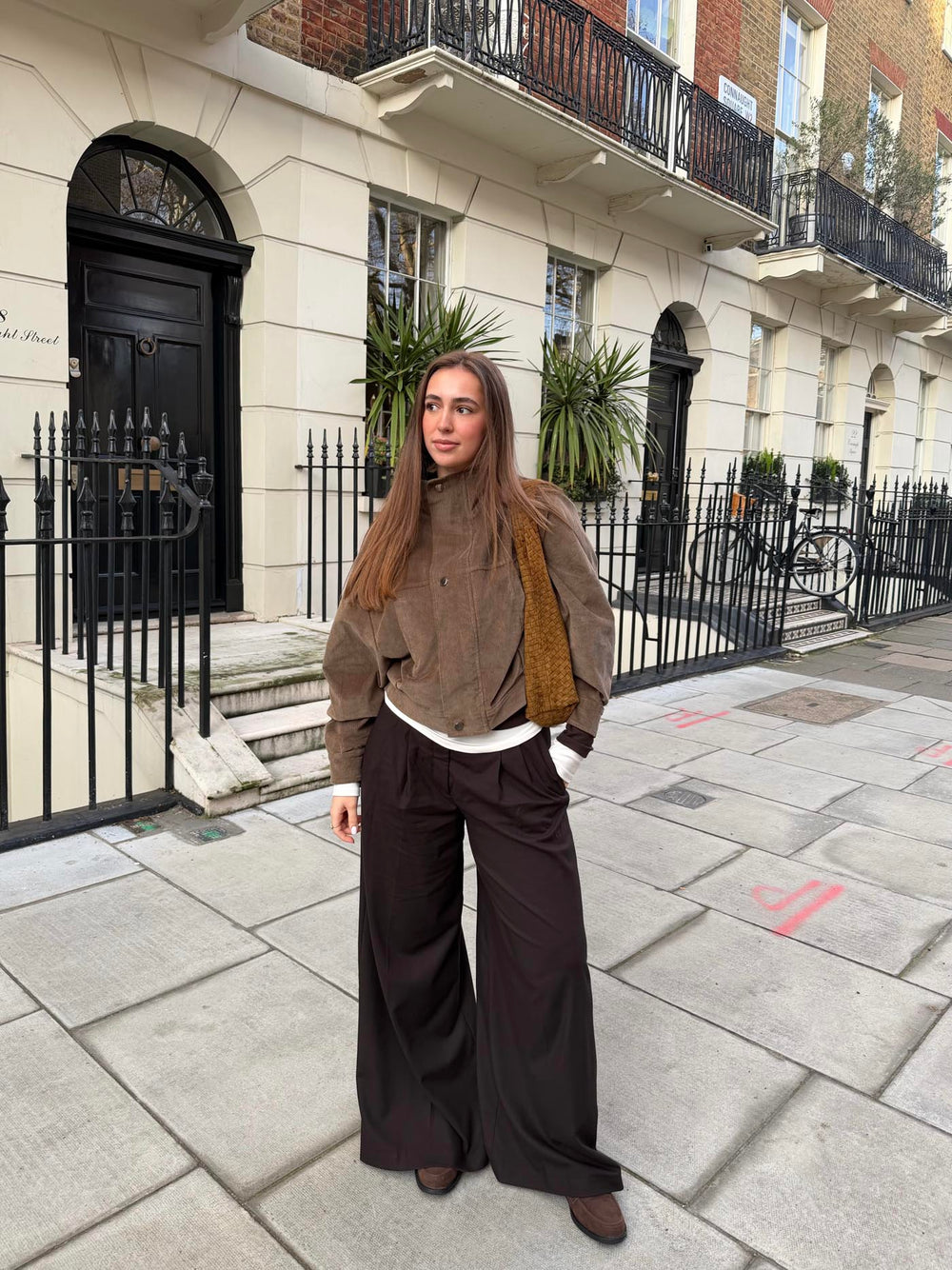 Bruno corduroy bomber jacket – Brown